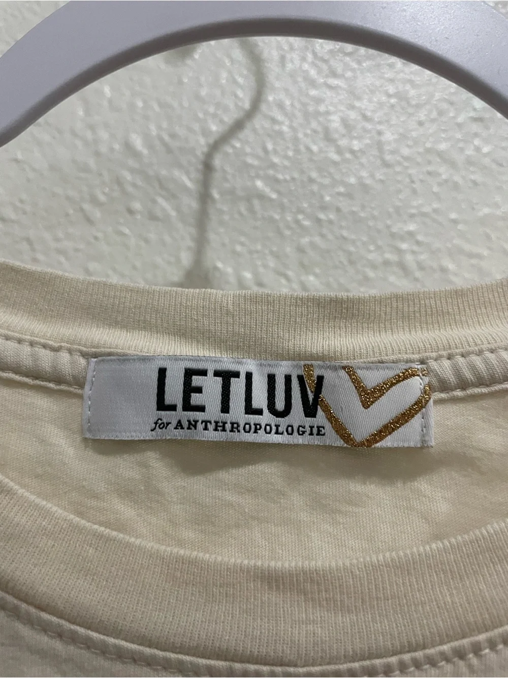 Anthropologie Bowie Cream Graphic Tee Band Lightweight Boho - Picture 3 of 6